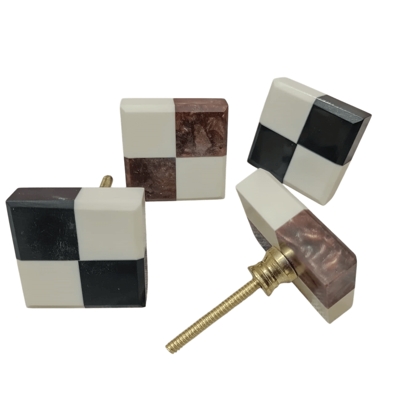 IRON & MARBLE KNOB (BLACK & WHITE)